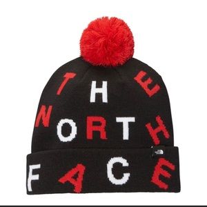 🆕 TNF The North Face Pom Beanie Scatter Tuke, Youth Stocking Hat